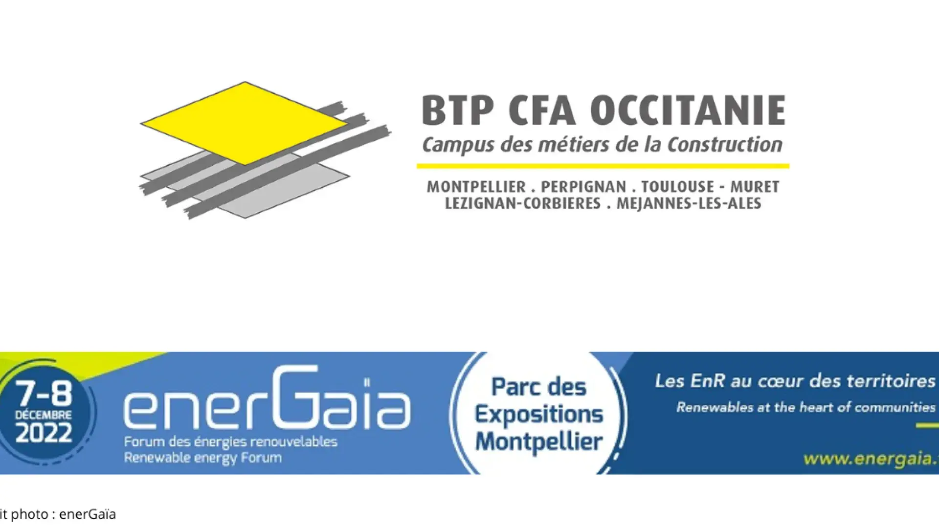 Présence de BTP CFA Occitanie au forum enerGaïa