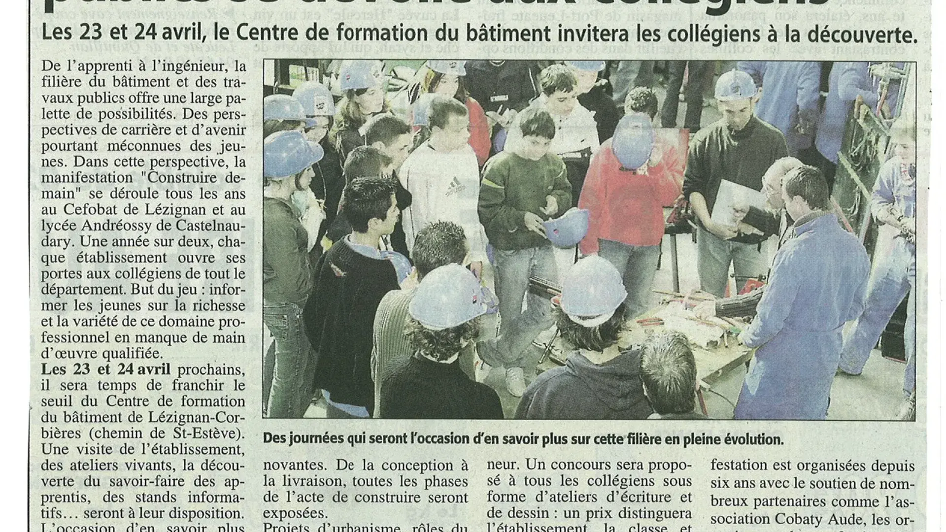 CAP APPRENTISSAGE BTP CFA Occitanie
