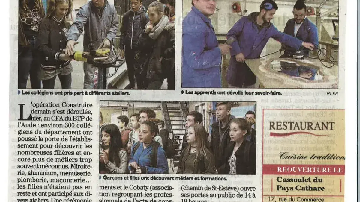CAP APPRENTISSAGE BTP CFA Occitanie