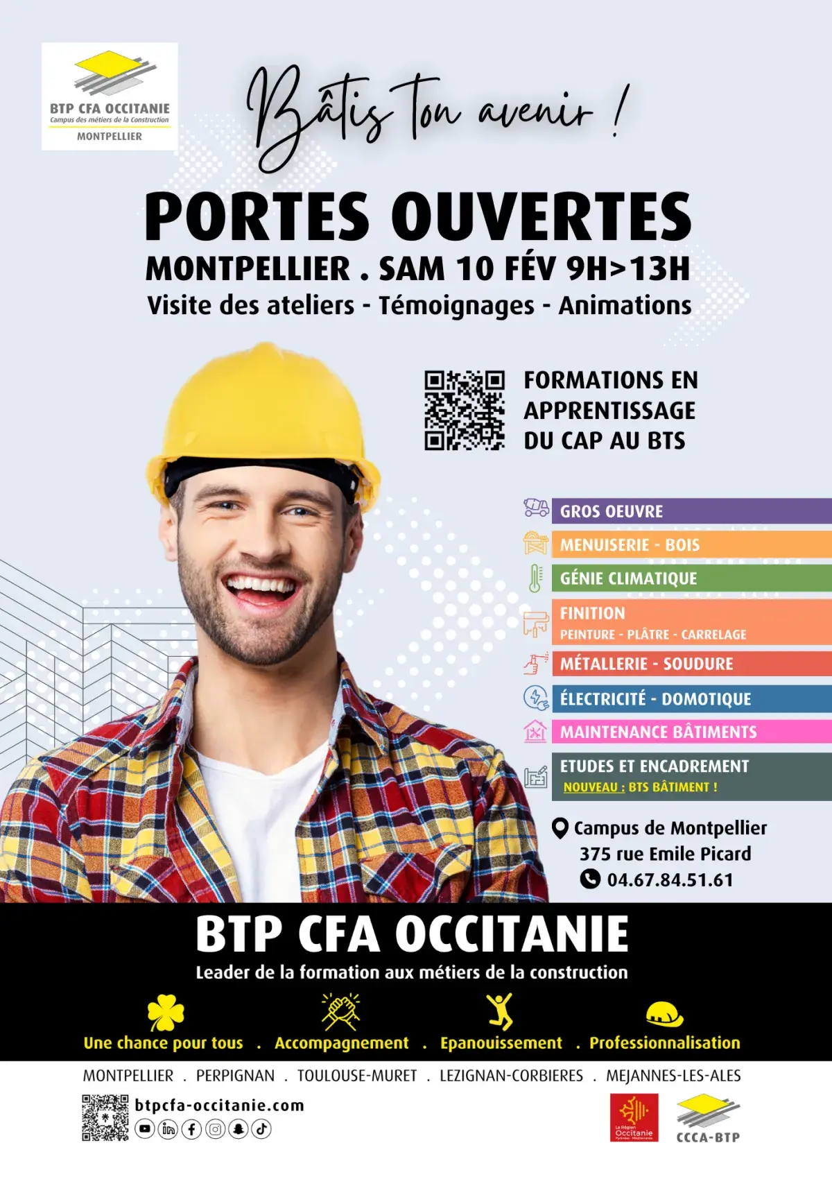 affiche 2024 JPO BTP CFA OCCITANIE